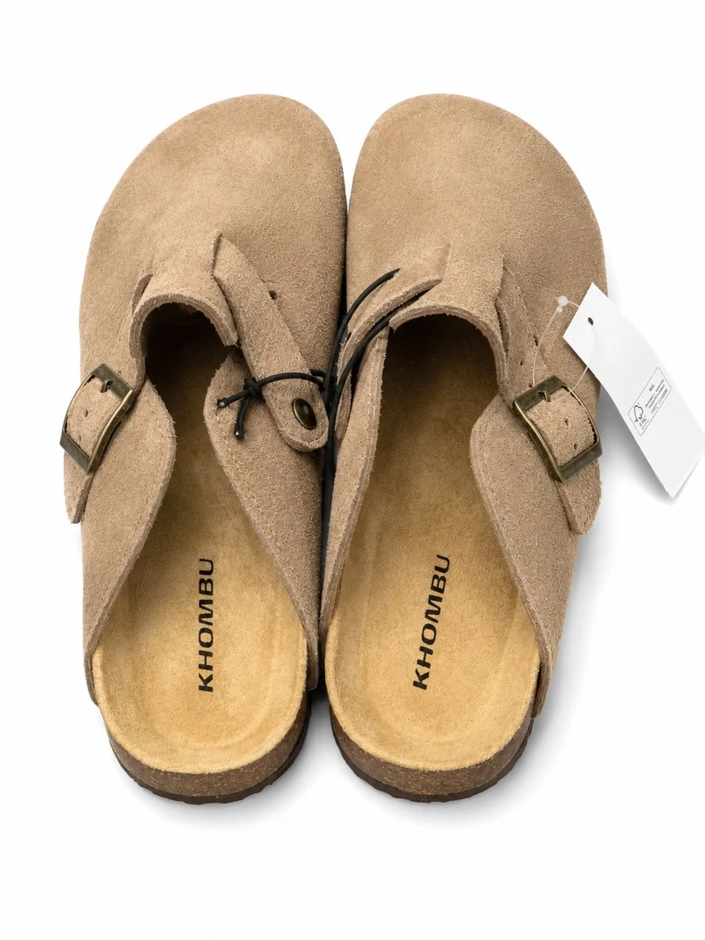 NIB Khombu Men's Suede Slip-On Clog - Tan